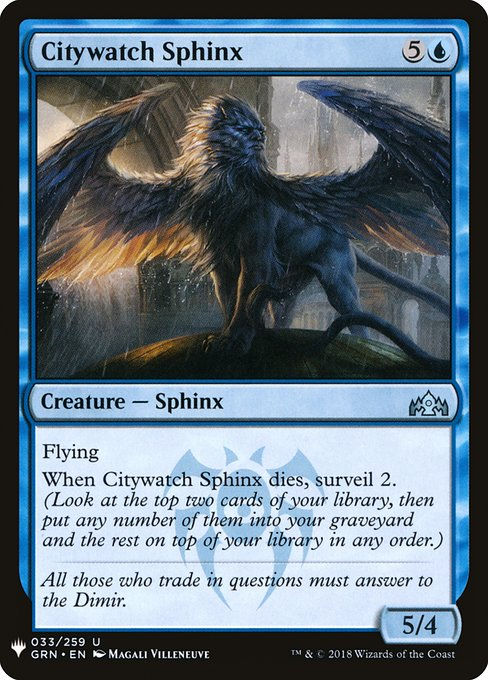 Citywatch Sphinx (PLST) (GRN-33)