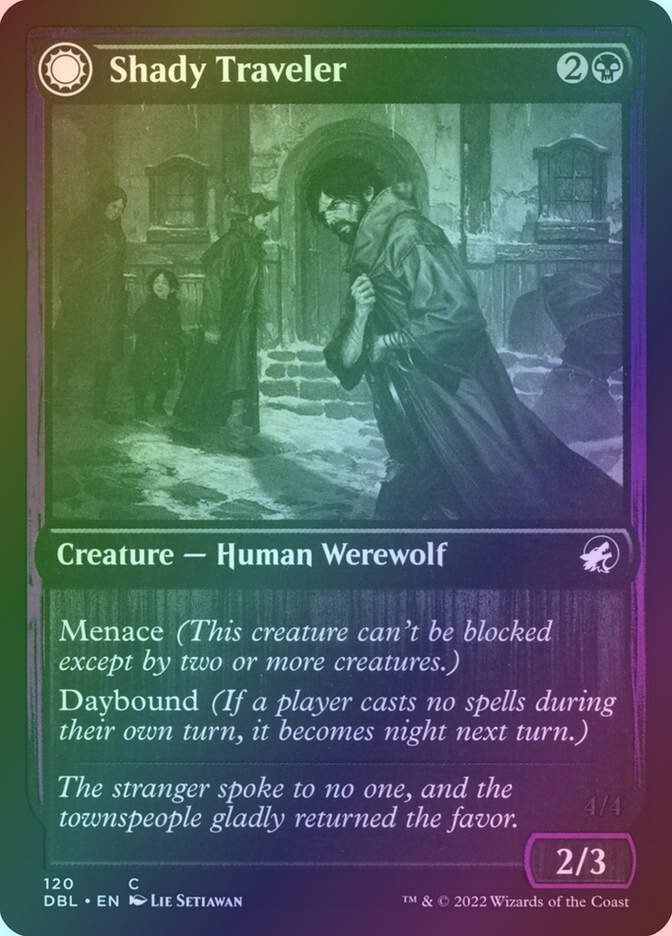 Shady Traveler // Stalking Predator (DBL) (120) / Foil