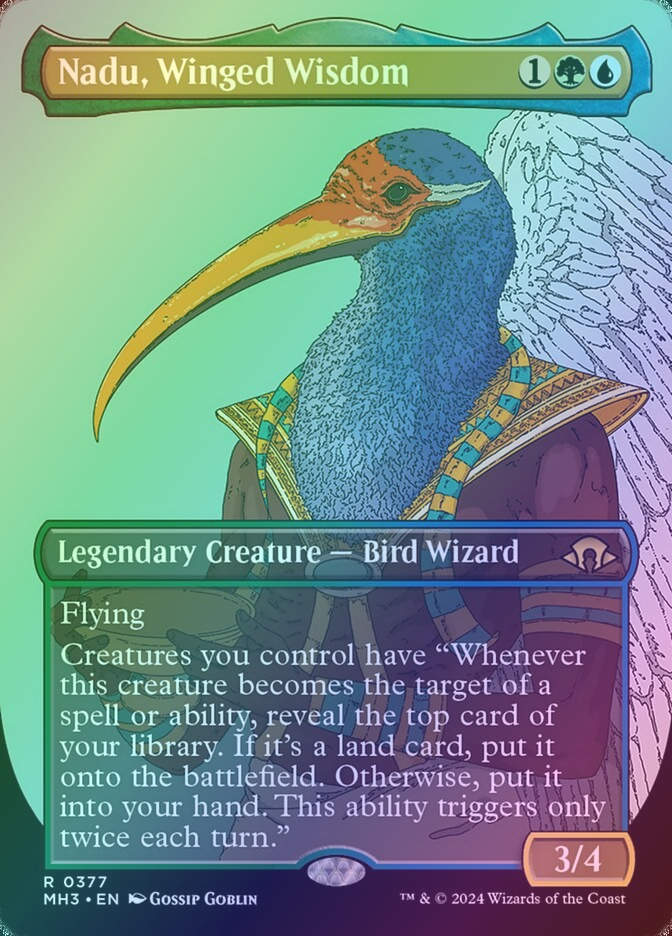 Nadu, Winged Wisdom (MH3) (377) / Borderless / Foil