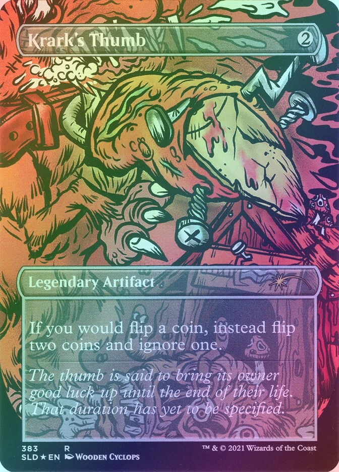Krark's Thumb // Krark's Thumb (SLD) (383) / Borderless / Foil — cara 2 de 2