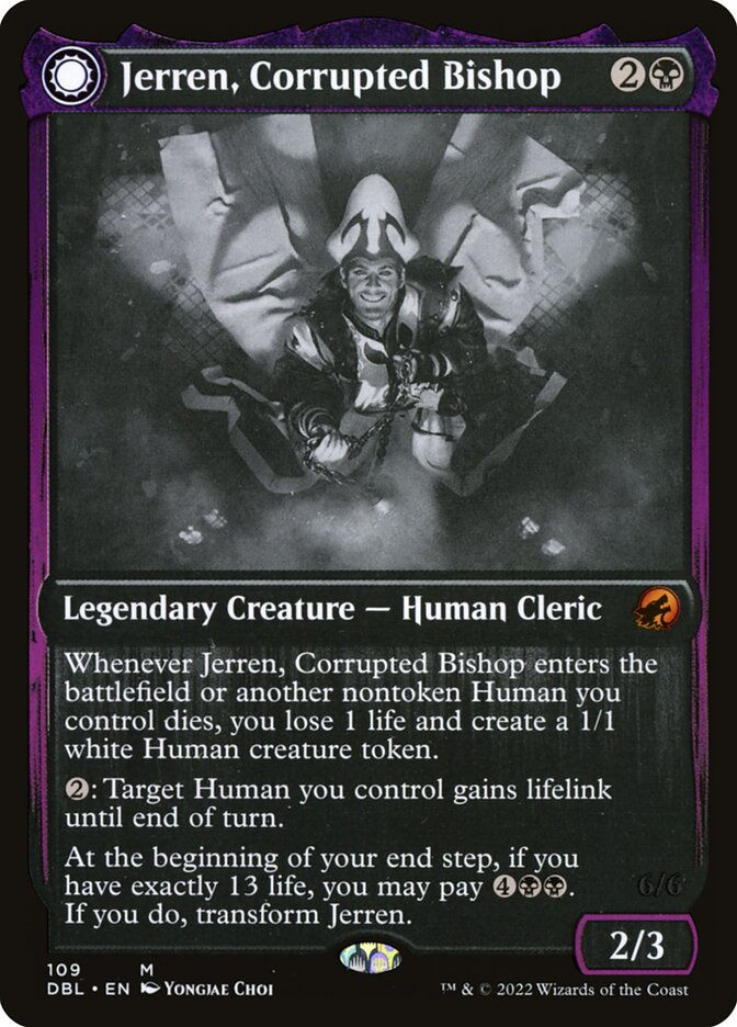 Jerren, Corrupted Bishop // Ormendahl, the Corrupter (DBL) (109) — cara 1 de 2