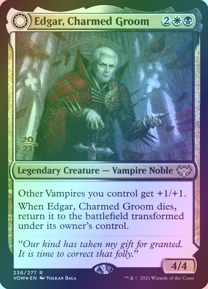 Edgar, Charmed Groom // Edgar Markov's Coffin (PVOW) (236s) / Foil — cara 1 de 2