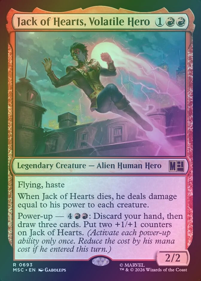 Jack of Hearts, Volatile Hero (MSC) (693) / Foil