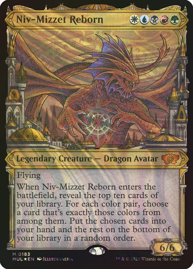 Niv-Mizzet Reborn (MUL) (183) / Showcase / Halo Foil