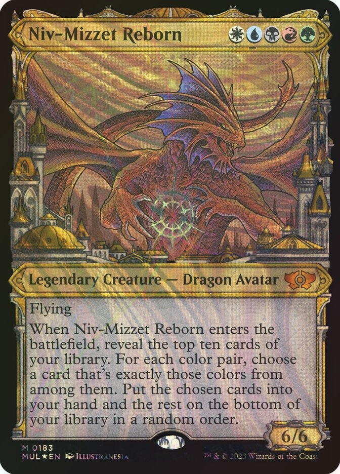 Niv-Mizzet Reborn (MUL) (183) / Showcase / Halo Foil