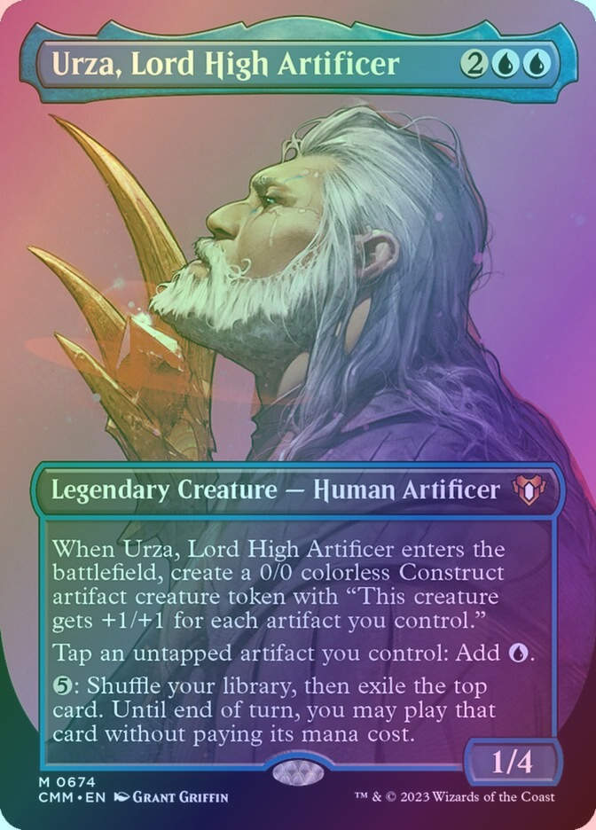 Urza, Lord High Artificer (CMM) (674) / Borderless / Foil