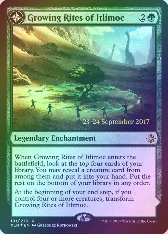 Growing Rites of Itlimoc // Itlimoc, Cradle of the Sun (PXLN) (191s) / Foil