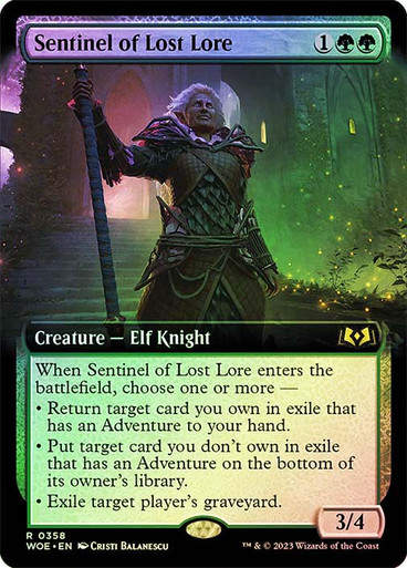 Sentinel of Lost Lore (woe) / Extended Art Foil