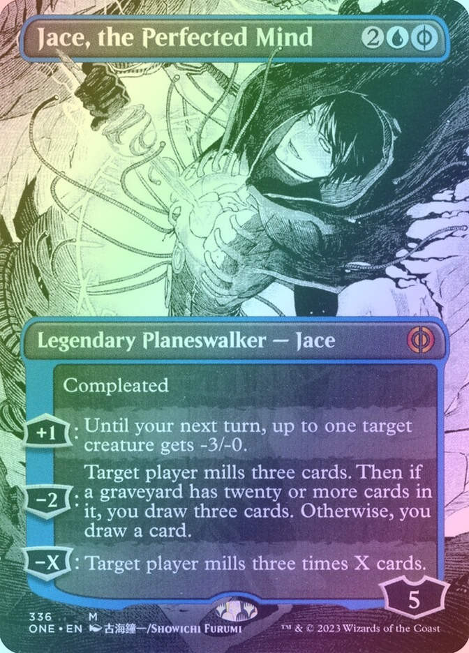 Jace, the Perfected Mind (ONE) (336) / Borderless / Showcase / Foil