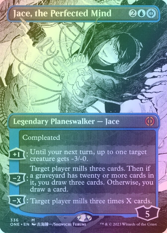 Jace, the Perfected Mind (ONE) (336) / Borderless / Showcase / Foil