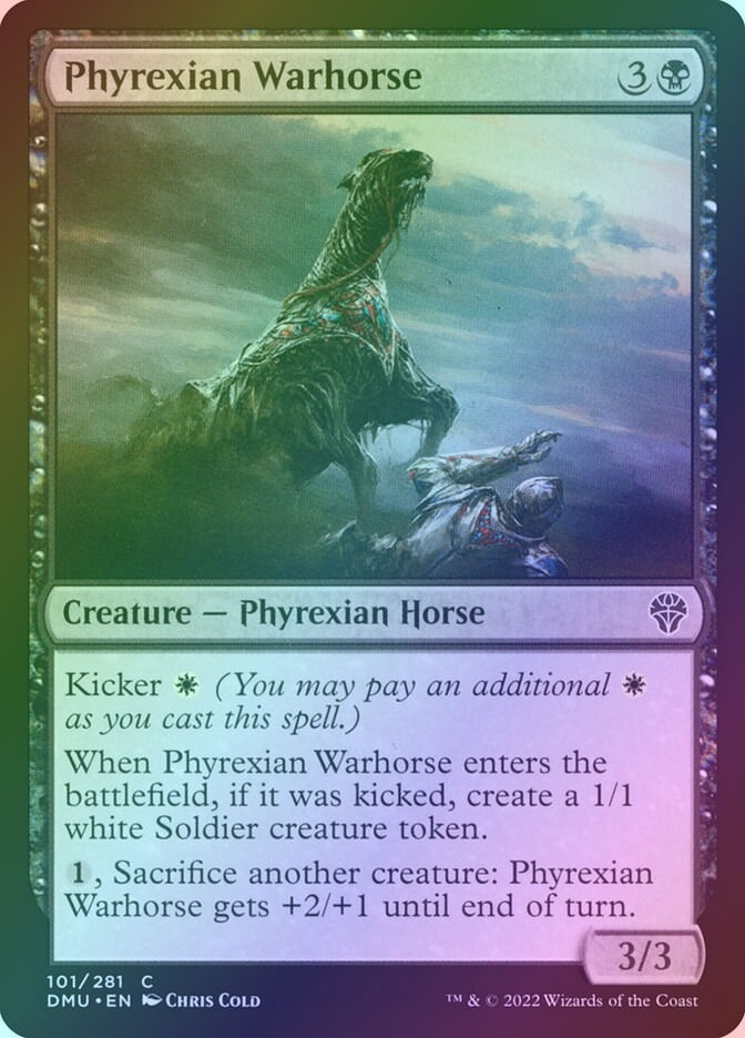 Phyrexian Warhorse (DMU) (101) / Foil
