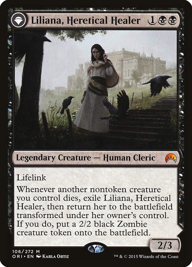 Liliana, Heretical Healer // Liliana, Defiant Necromancer (ORI) (106)