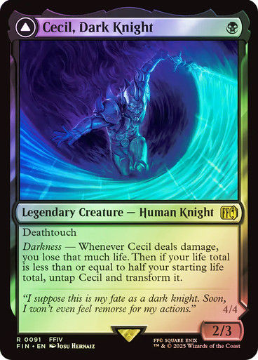 Cecil, Dark Knight // Cecil, Redeemed Paladin (FIN) (91) / Foil