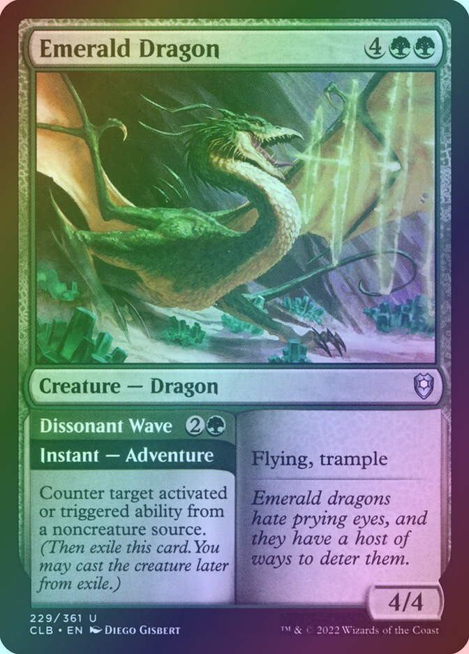 Emerald Dragon // Dissonant Wave (CLB) (229) / Foil