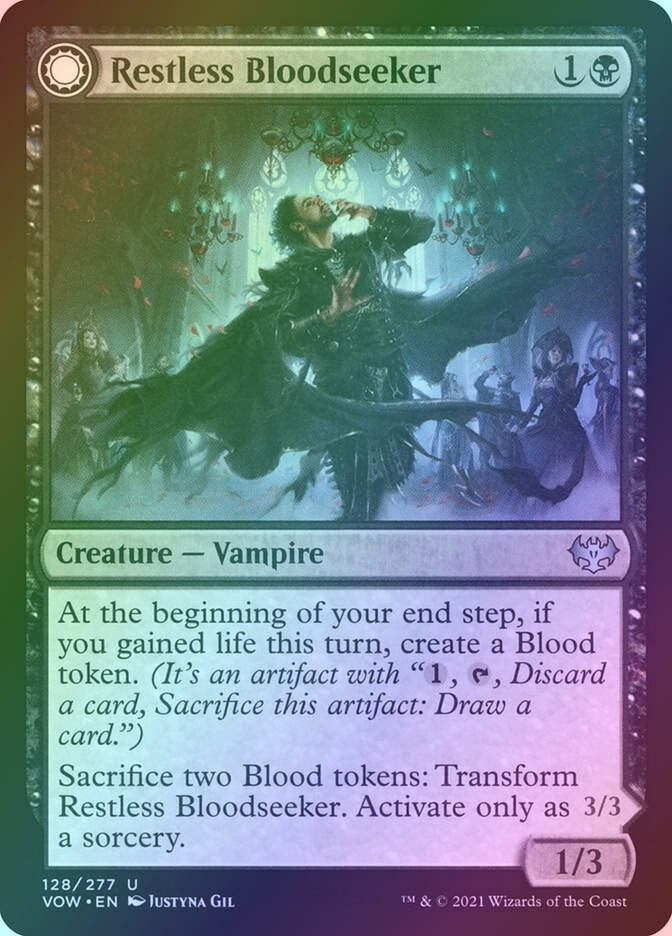 Restless Bloodseeker // Bloodsoaked Reveler (VOW) (128) / Foil