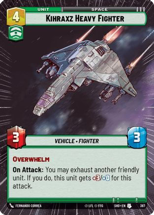 Kihraxz Heavy Fighter (Hyperspace) (SHD_#387) / Foil