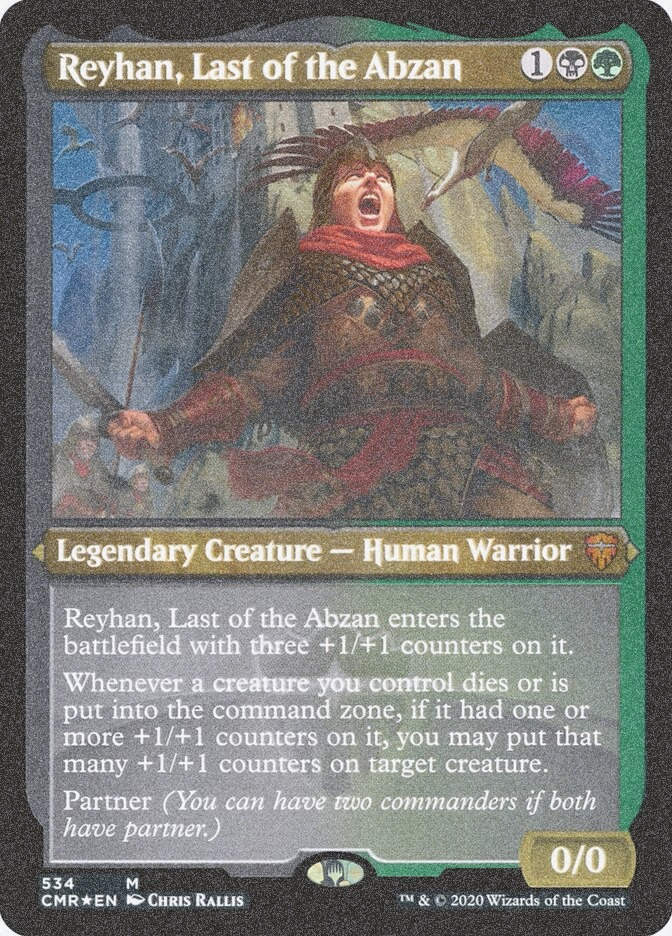 Reyhan, Last of the Abzan (CMR) (534) / Foil Etched