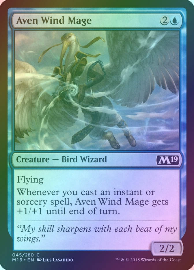 Aven Wind Mage (M19) (45) / Foil