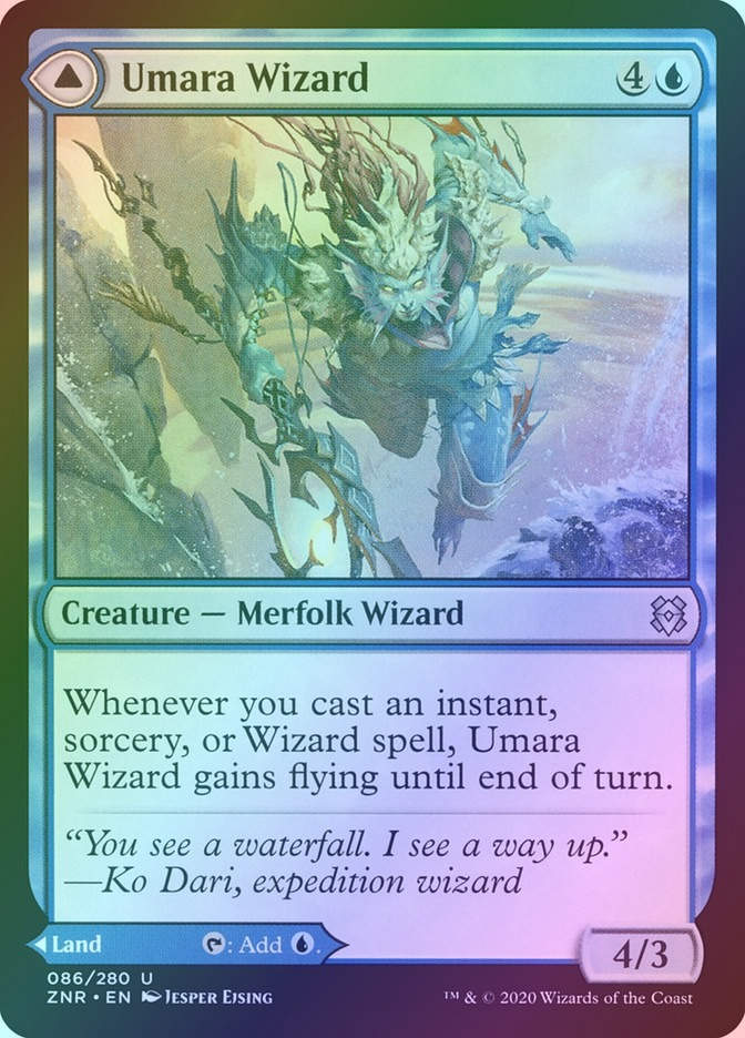Umara Wizard // Umara Skyfalls (ZNR) (86) / Foil