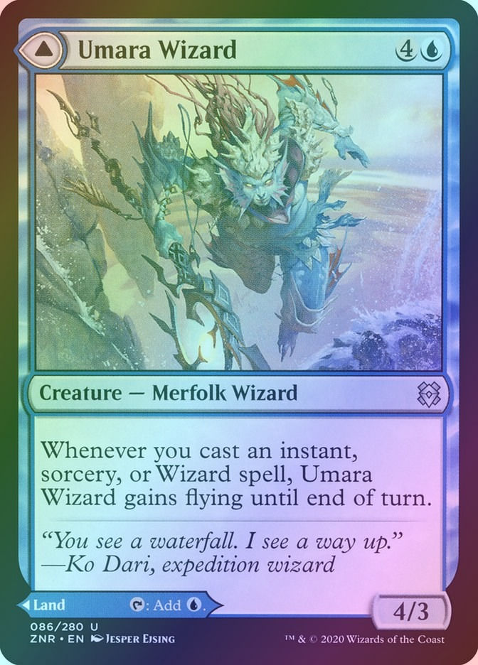 Umara Wizard // Umara Skyfalls (ZNR) (86) / Foil — cara 1 de 2