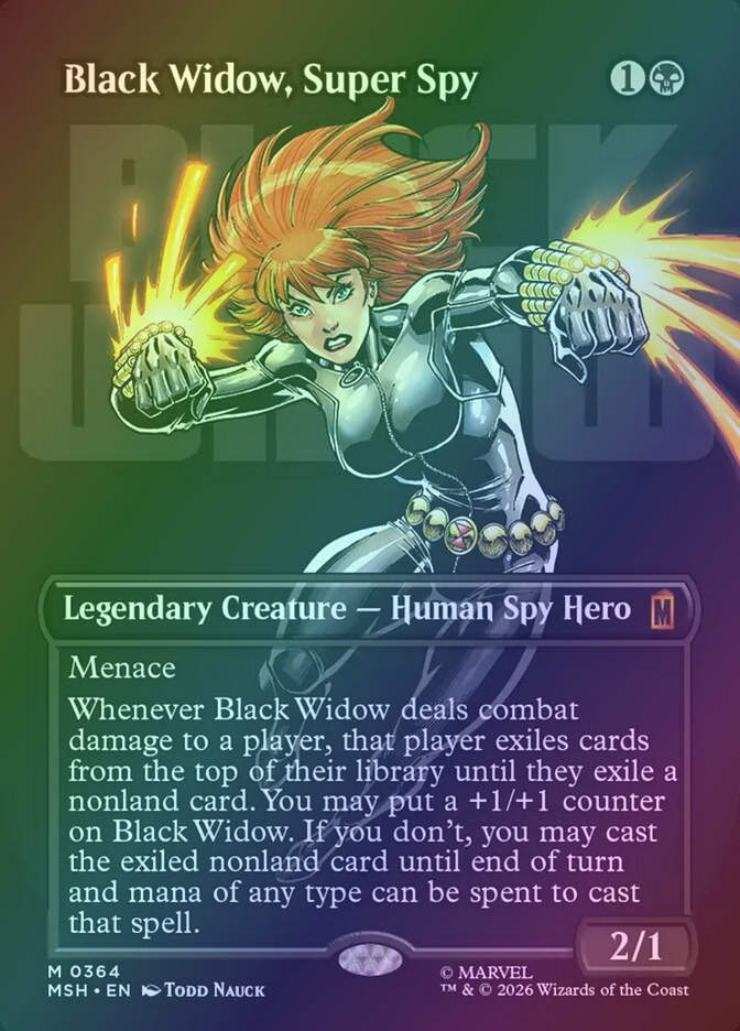Black Widow, Super Spy (MSH) (364) / Borderless / Foil