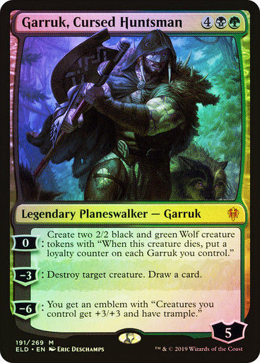 Garruk, Cursed Huntsman (ELD) (191) / Foil