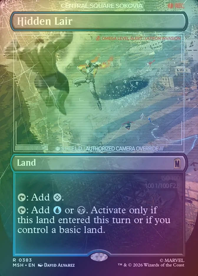 Hidden Lair (MSH) (383) / Borderless / Foil