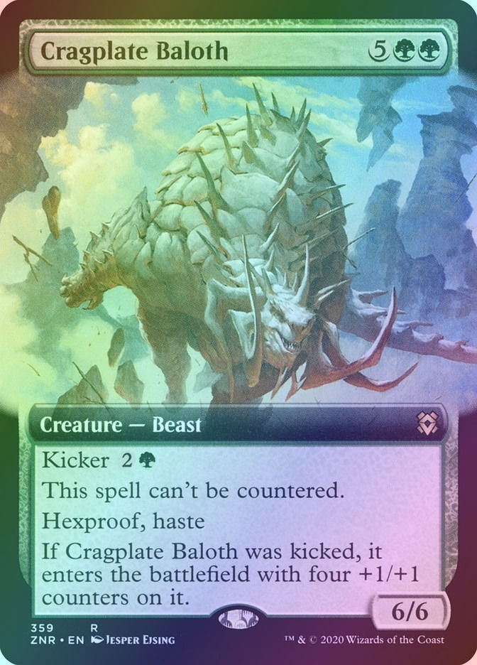 Cragplate Baloth (ZNR) (359) / Extended Art / Foil