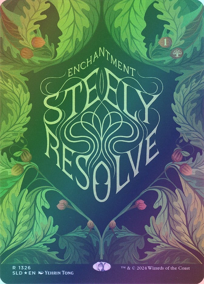Steely Resolve // Steely Resolve (SLD) (1326) / Borderless / Foil — cara 1 de 2