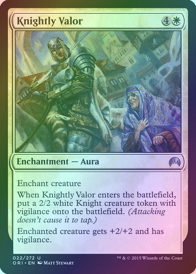 Knightly Valor (ORI) (22) / Foil