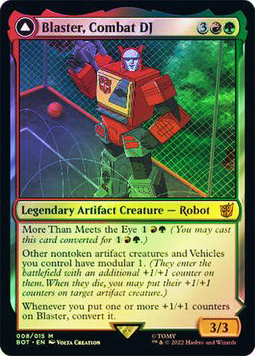 Blaster, Combat DJ // Blaster, Morale Booster (BOT) (8) / Foil — cara 1 de 2