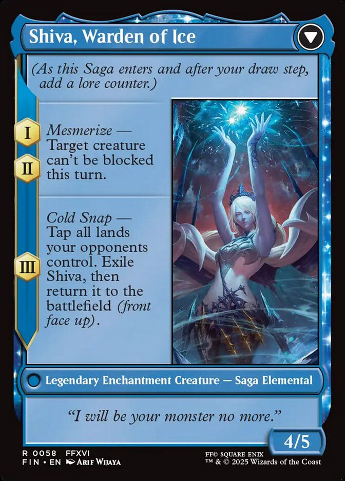 Jill, Shiva's Dominant // Shiva, Warden of Ice (FIN) (58) — cara 2 de 2