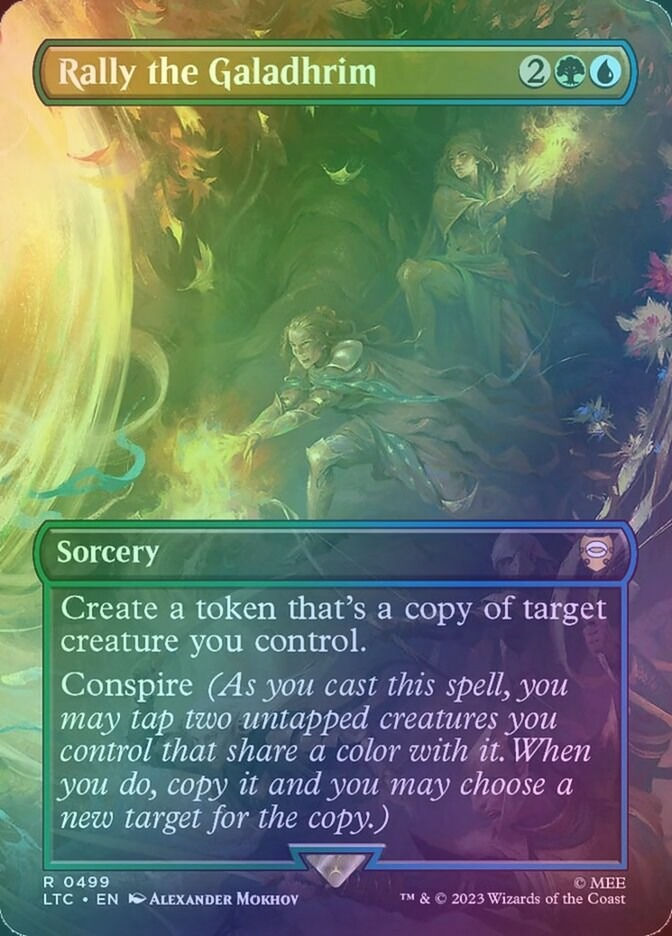 Rally the Galadhrim (LTC) (499) / Borderless / Foil