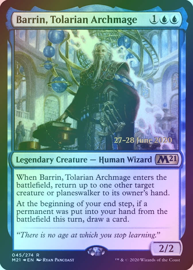 Barrin, Tolarian Archmage (PM21) (45s) / Foil