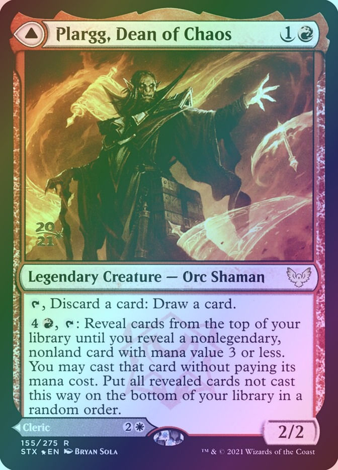 Plargg, Dean of Chaos // Augusta, Dean of Order (PSTX) (155s) / Foil — cara 1 de 2