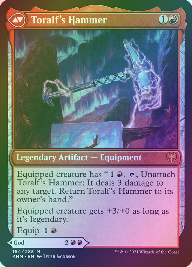 Toralf, God of Fury // Toralf's Hammer (KHM) (154) / Foil — cara 2 de 2
