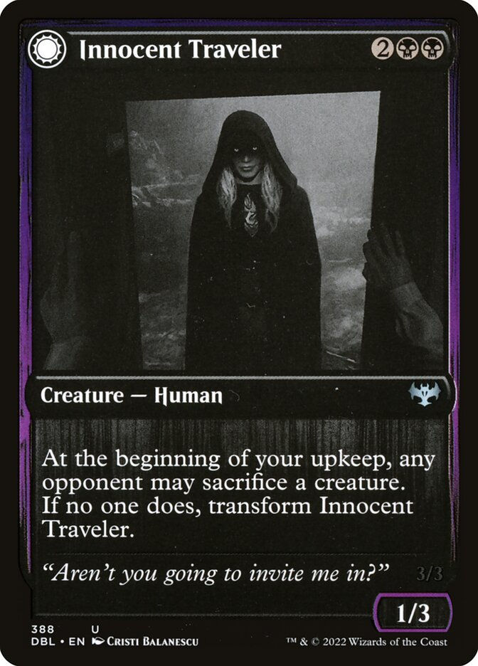 Innocent Traveler // Malicious Invader (DBL) (388) — cara 1 de 2
