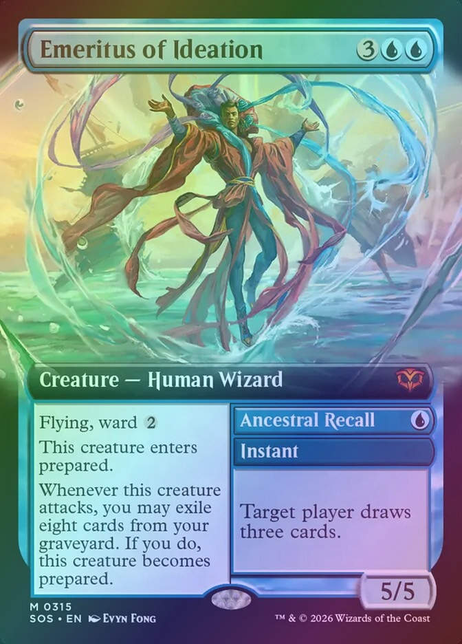 Emeritus of Ideation // Ancestral Recall (SOS) (315) / Extended Art / Foil