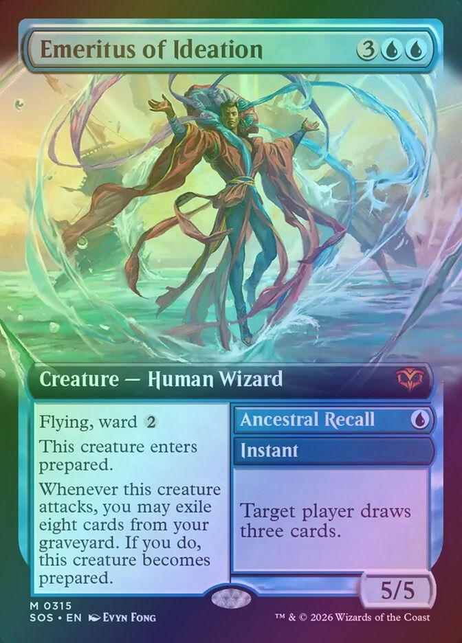 Emeritus of Ideation // Ancestral Recall (SOS) (315) / Extended Art / Foil