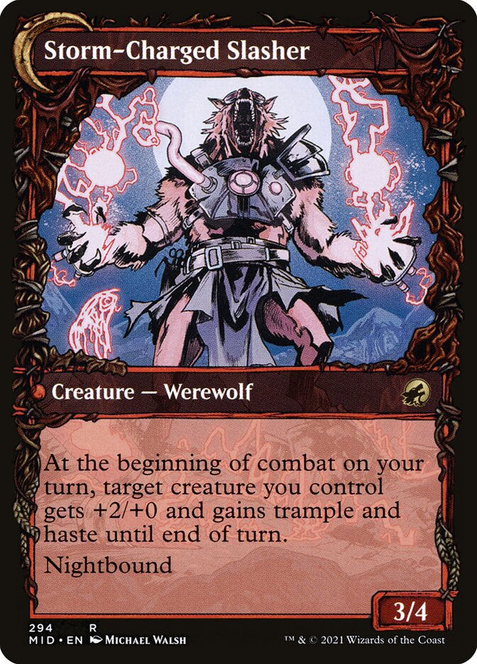 Reckless Stormseeker // Storm-Charged Slasher (MID) (294) / Showcase — cara 2 de 2