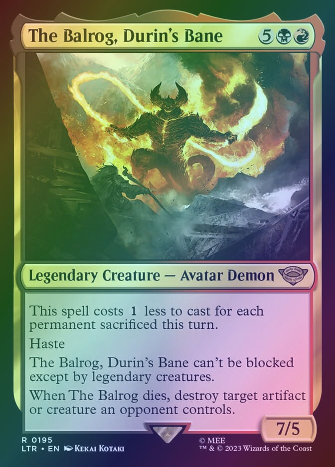 The Balrog, Durin's Bane (LTR) (195) / Foil