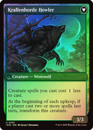 Duskwatch Recruiter // Krallenhorde Howler (INR) (193) / Foil — cara 2 de 2