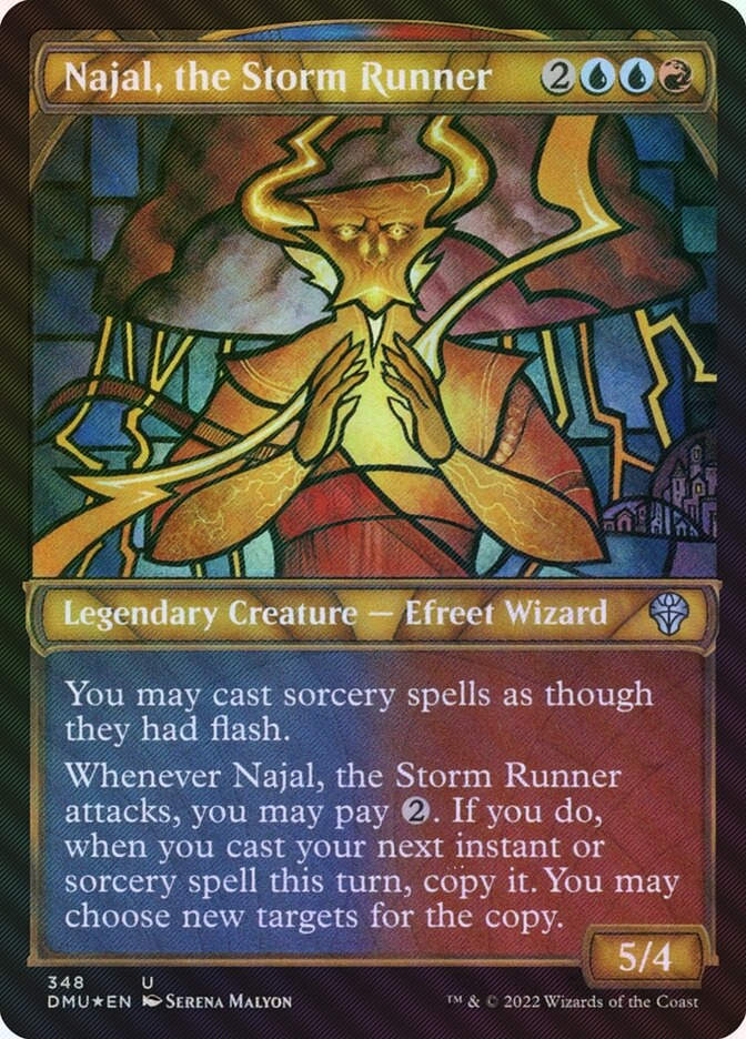 Najal, the Storm Runner (DMU) (348) / Showcase / Textured Foil