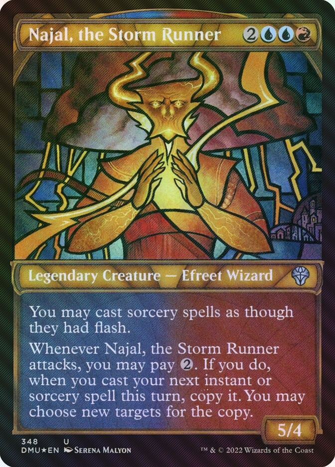 Najal, the Storm Runner (DMU) (348) / Showcase / Textured Foil