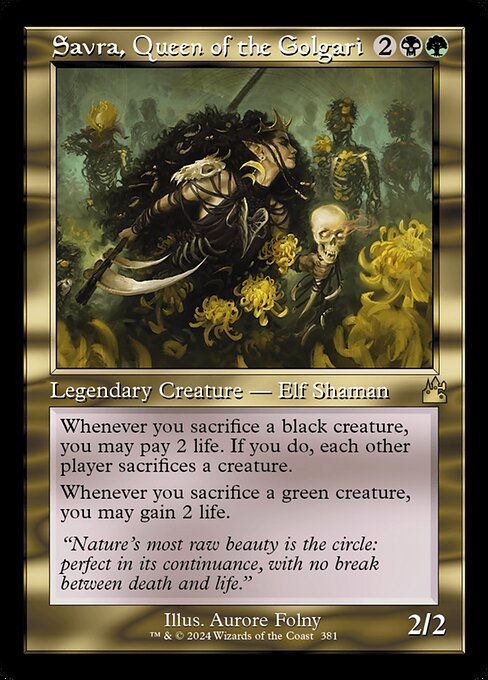 Savra, Queen of the Golgari (rvr) (381) / Retro