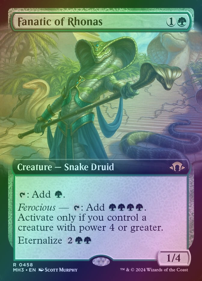 Fanatic of Rhonas (MH3) (458) / Extended Art / Foil
