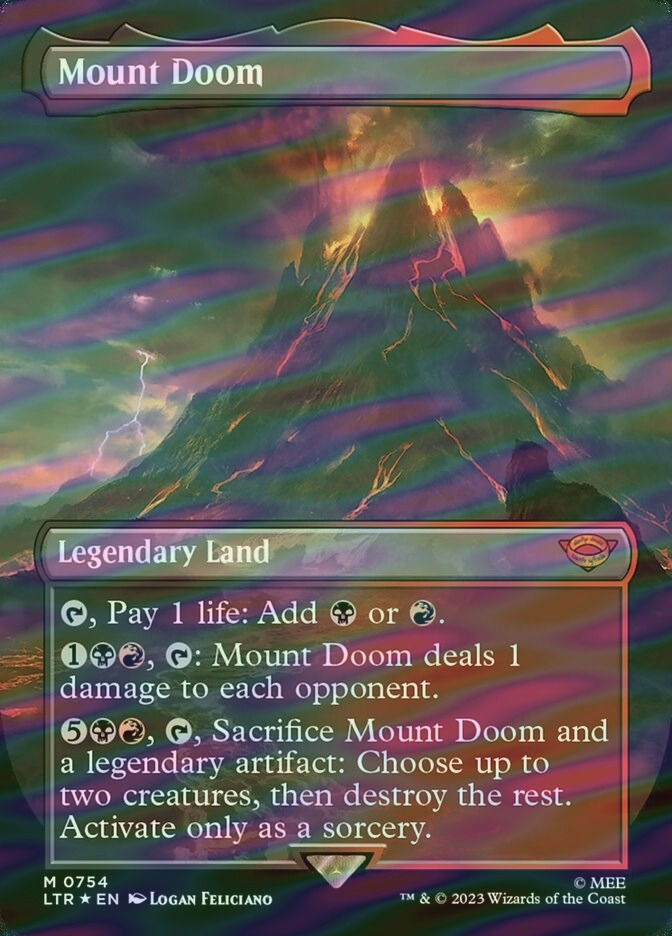Mount Doom (LTR) (754) / Borderless / Surge Foil