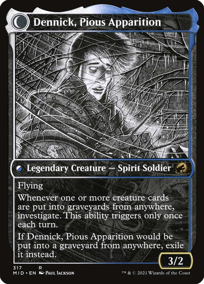 Dennick, Pious Apprentice // Dennick, Pious Apparition (MID) (317) — cara 2 de 2