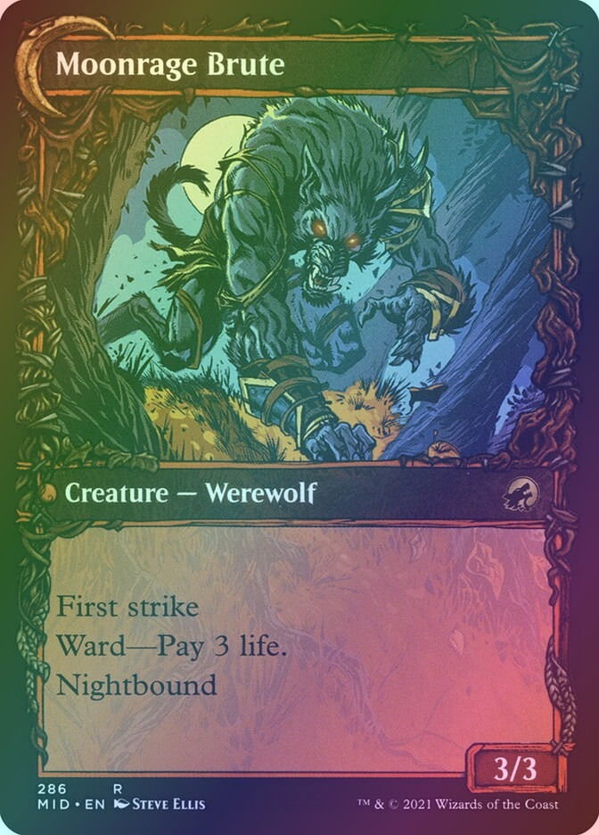 Brutal Cathar // Moonrage Brute (MID) (286) / Showcase / Foil — cara 2 de 2