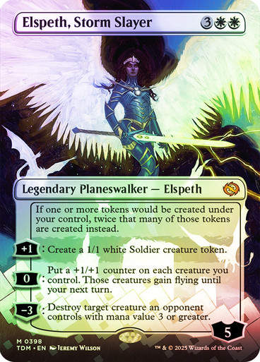 Elspeth, Storm Slayer (TDM) (398) / Foil / Borderless